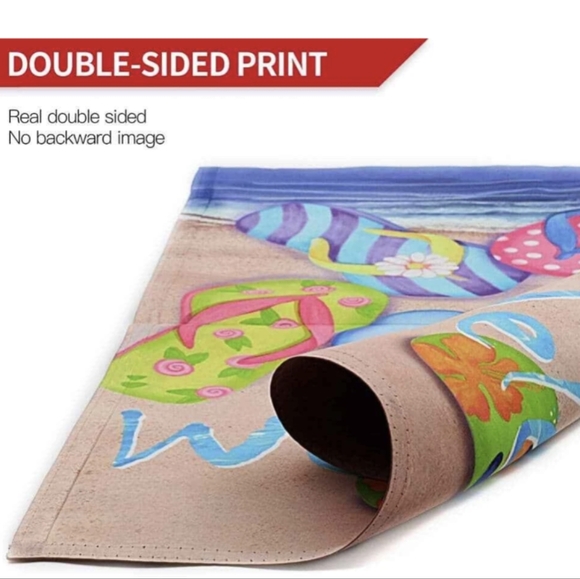 🩴Seasonal FLIP FLOP Decorative Garden Flag Vibrant Durable  Weather-Resistant🩴 - Picture 3 of 4